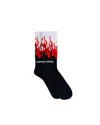 Vision Of Super Black Cotton Blend Socks In Red