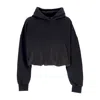 Vision Of Super Corrosive Flames Hoodie Black Women's Cropped Hoodie In Black