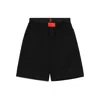 Vision Of Super Men's Shorts Embroidered Flames Shorts Black