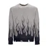 VISION OF SUPER DOUBLE FLAMES MEN'S SWEATER L/S JUMPER LONDON FOG