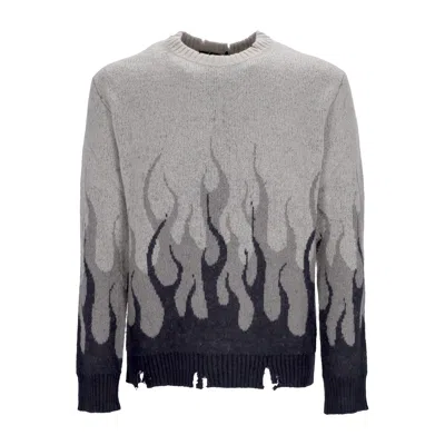 Vision Of Super Double Flames Men's Sweater L/s Jumper London Fog