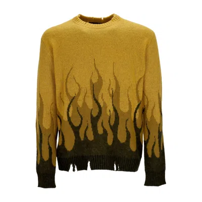 Vision Of Super Double Flames Men's Sweater L/s Jumper Plantation