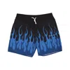 Vision Of Super Double Flames Swimwear Men's Shorts Black/blue In Blue