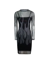 VISION OF SUPER DRESS WITH TRIPLE GRAY TRIBAL FLAME