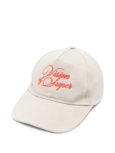 Vision Of Super Embroidered Baseball Cap In White