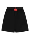 Vision Of Super Men's Shorts Embroidered Flames Shorts Black In Black