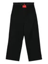 Vision Of Super Embroidered-flames Trousers In Black
