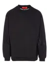 Vision Of Super Flame-embroidered Crewneck Sweatshirt In Black