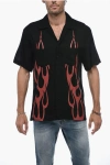 Vision Of Super Flame-print Short-sleeve Shirt