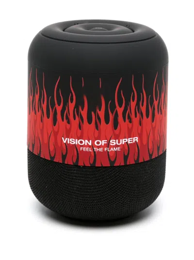 Vision Of Super Flame-print Circular Speaker In Black