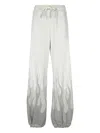 Vision Of Super Flame-print Drawstring Trousers In Gray
