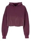 Vision Of Super Flame-print Hoodie In Burgundy