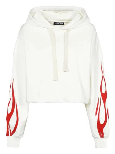 VISION OF SUPER FLAME-PRINT HOODIE