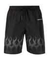 Vision Of Super Man Swim Trunks Black Size Xl Polyester In Black