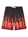 Vision Of Super Flame-print Swim Shorts In Black