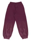 Vision Of Super Flame-print Trousers In Purple