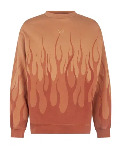 Vision Of Super Flame-printed Sweatshirt In Red