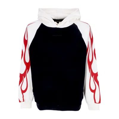 Vision Of Super Flames Hoodie Men's Lightweight Hoodie Off White/black/red