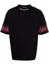 Vision Of Super Flames-print Cotton T-shirt In Black