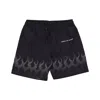 Vision Of Super Man Swim Trunks Black Size Xl Polyester In Black/grey