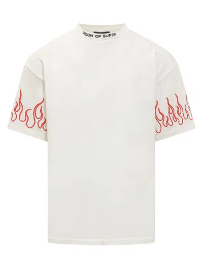 Vision Of Super Flames T-shirt In White