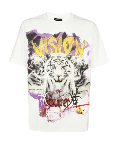 Vision Of Super Graphic-print Cotton T-shirt In White