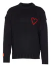 Vision Of Super Heart-intarsia Jumper In Black