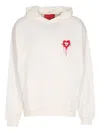 Vision Of Super Heart Print Hoodie In White