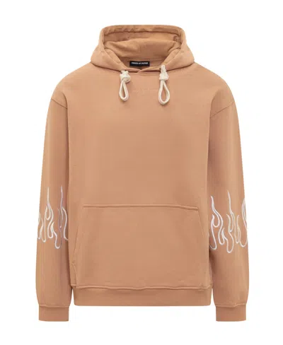 Vision Of Super Hooded Long-sleeved Sweater In Nude