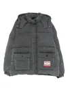 Vision Of Super Hooded Padded Jacket In Gray
