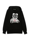 Vision Of Super Skeleton-print Cotton Hoodie In Black