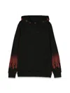 Vision Of Super Hoodie Negative Red Flames In Black