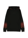 Vision Of Super Hoodie Negative Red Flames In Nero