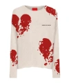 Vision Of Super Beige Broken Heart Jacquard Sweater