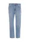Vision Of Super Heart Laser Print Jeans In Blue