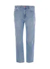 Vision Of Super Heart Laser Print Jeans In Blue