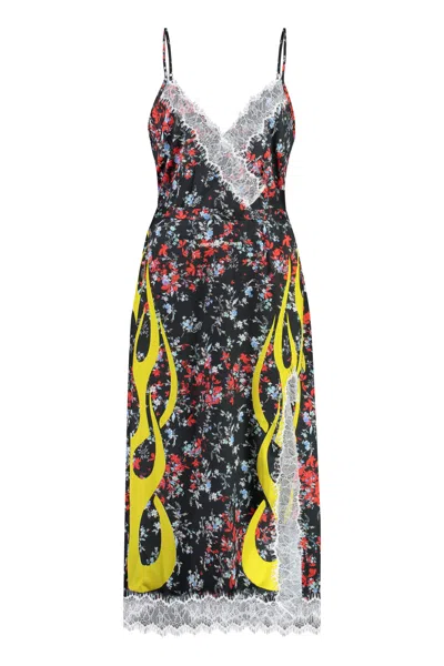 Vision Of Super Woman Midi Dress Black Size M Polyester