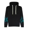 Vision Of Super Lightweight Hooded Sweatshirt For Men Racing Flames Hoodie In Black