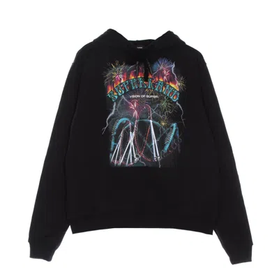 Vision Of Super Lightweight Hoodie Man Rides Print Hoodie Black