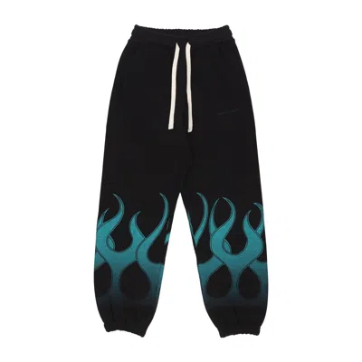Vision Of Super Lightweight Men's Tracksuit Pants Flames Pants Black/green