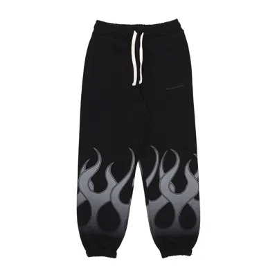 Vision Of Super Lightweight Men's Tracksuit Pants Flames Pants Black/grey