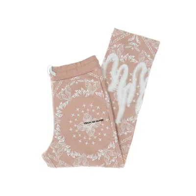 Vision Of Super Lightweight Tracksuit Pants Men Bandana Print Pants Pink