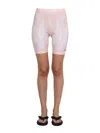 Vision Of Super Logo Cyclist Bermuda In Pink