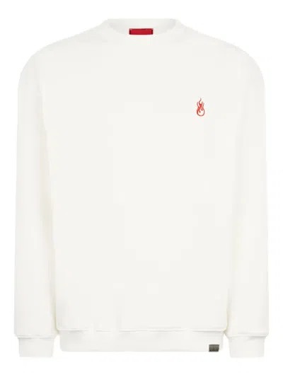 Vision Of Super Logo-embroidered Sweatshirt In White
