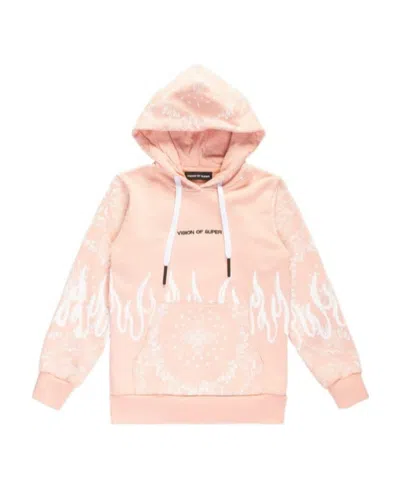 Vision Of Super Logo Hooded Sweater In Nude