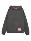 Vision Of Super Washed Gray Hoodie With Front Kangaroo Pocket In Gray