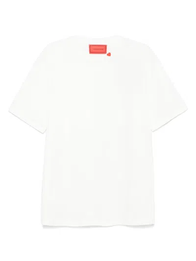 Vision Of Super Logo-embroidered T-shirt In Neutral