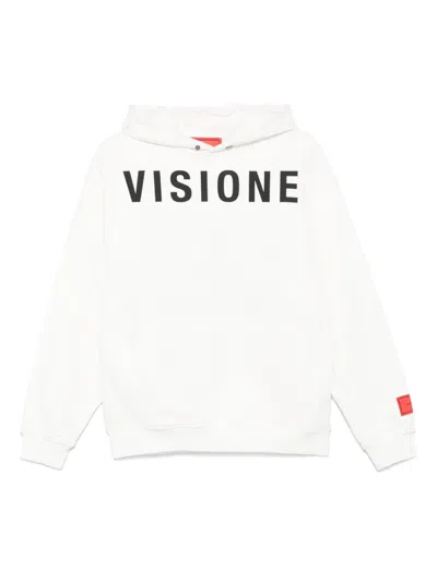 Vision Of Super Logo-print Hoodie In White