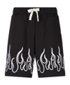 Vision Of Super Bermuda Nero Con Fiamme Ricamate
