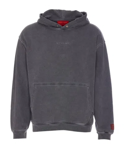 Vision Of Super Long-sleeved Hooded Sweatshirt In Grey